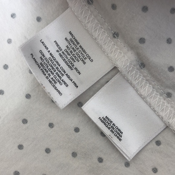 Anne Klein button down white with black dots - Picture 7 of 11